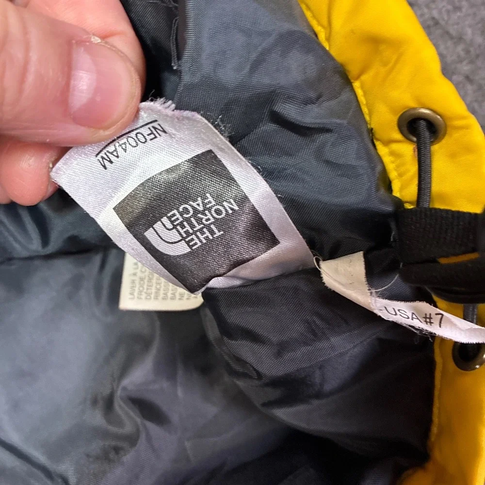 Vintage The North Face‎ Nuptse 700 Puffer Vest Mens Small Yellow Black Gorpcore